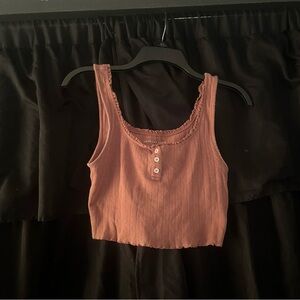 Rustic Orange Cropped Tank Top